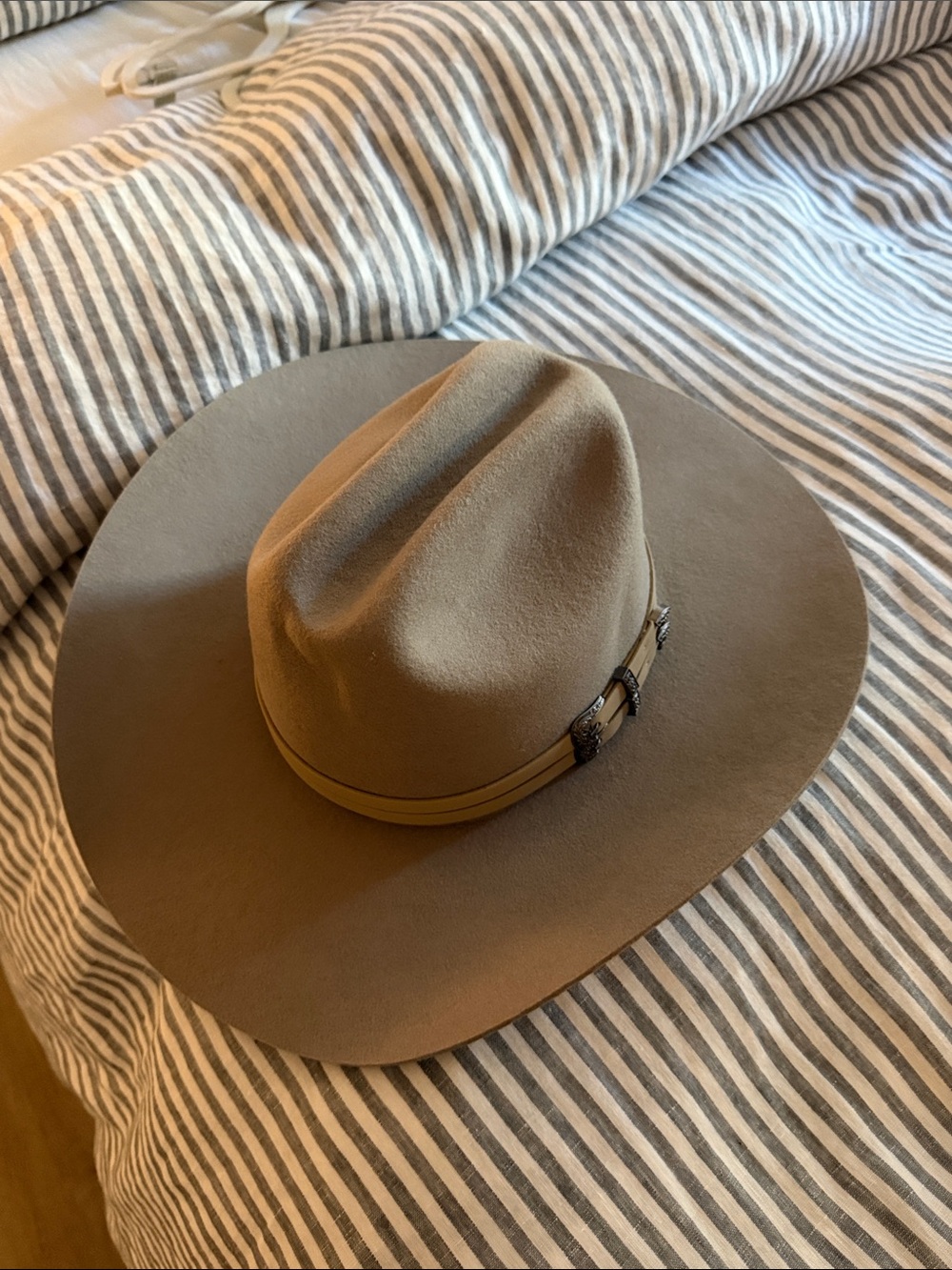Idyllwind Tan Wide Brim Felt Hat with Leather Band